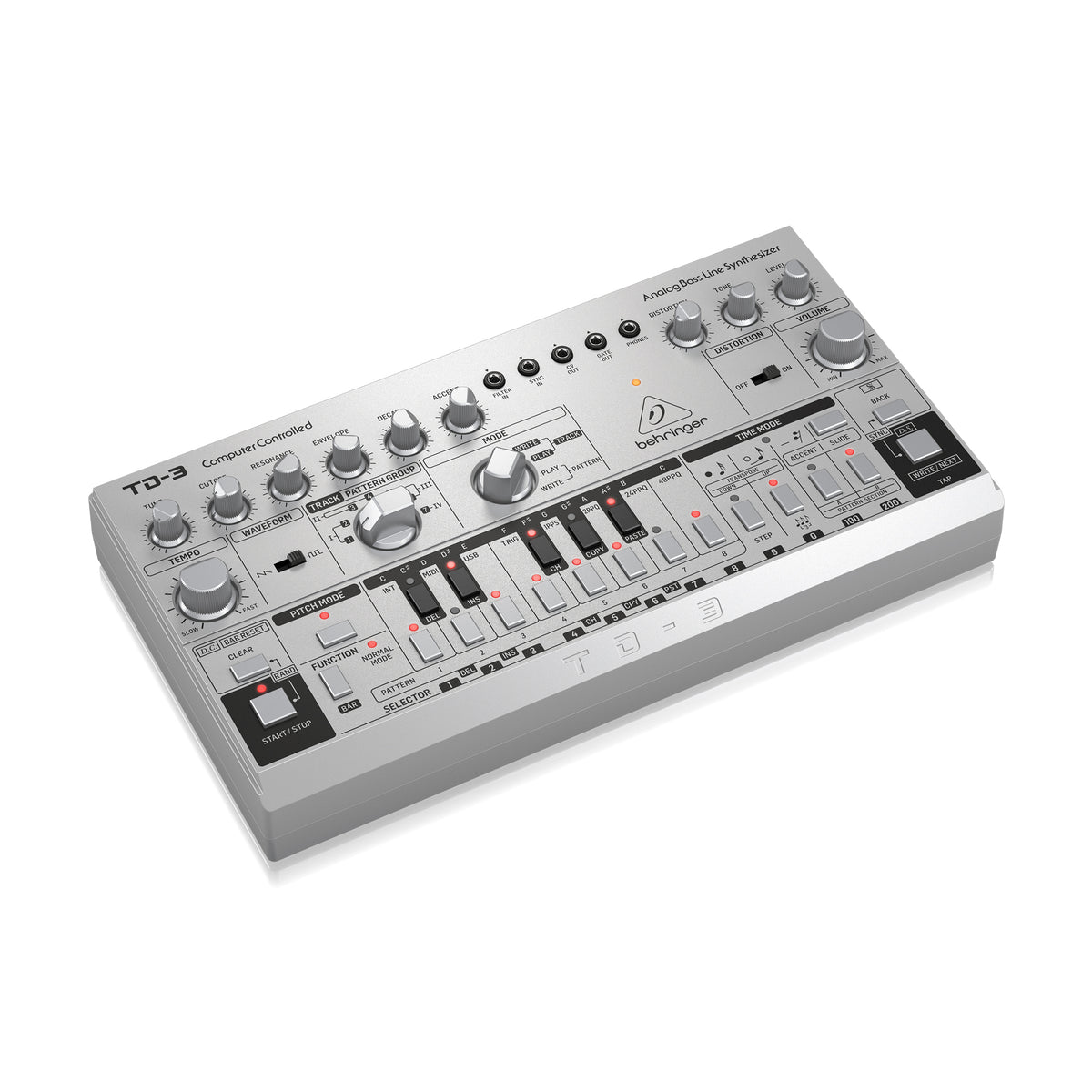 Behringer TD-3-SR Analog Bass Line Synthesizer, Silver – Swee Lee