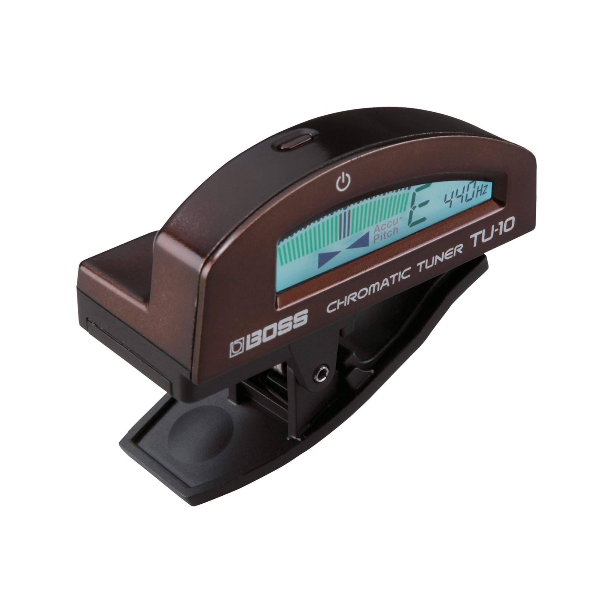 BOSS TU-10-BN Clip-On Chromatic Tuner, Brown