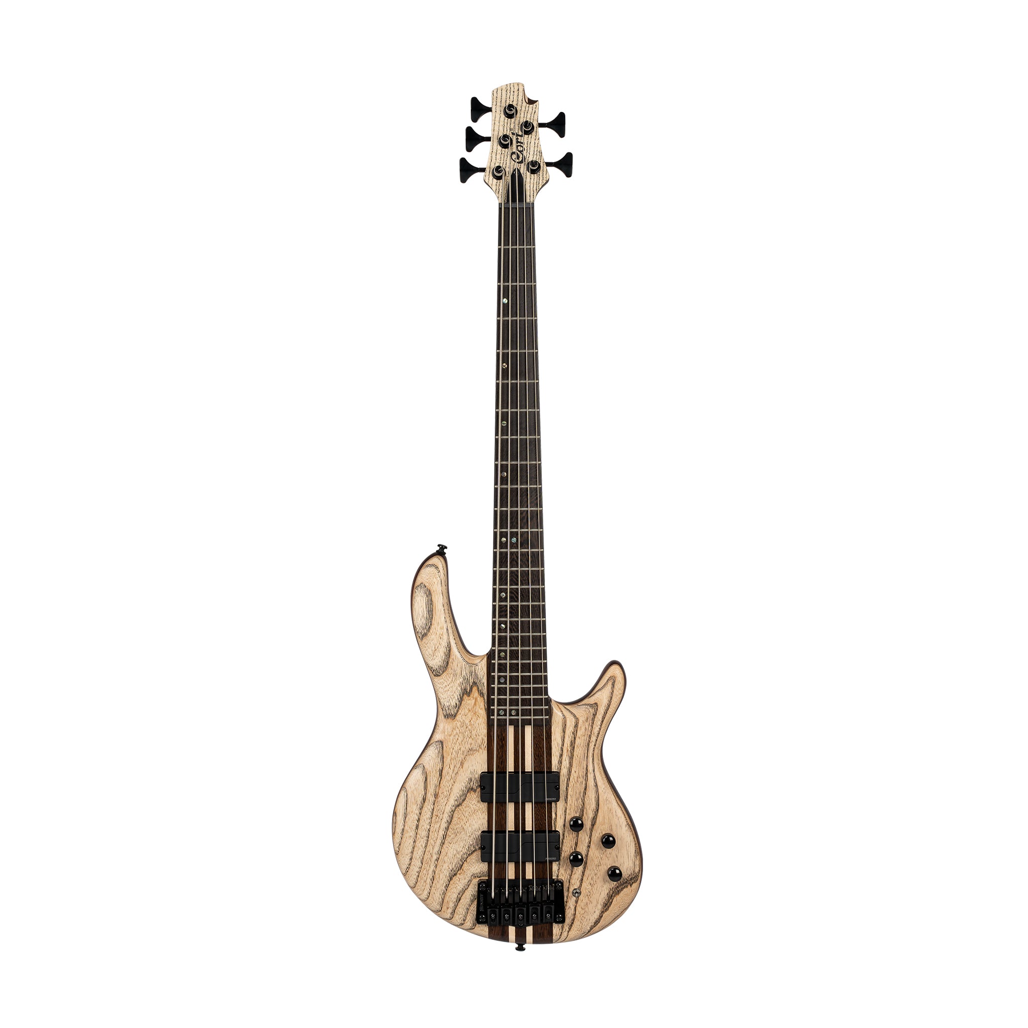 Cort A5-ULTRA-ASH-ENB Electric Bass Guitar w/Case, Etched Natural Black