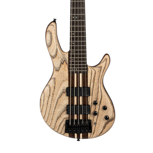 Cort A5-ULTRA-ASH-ENB Electric Bass Guitar w/Case, Etched Natural Black