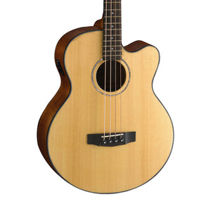 Cort AB850F-NAT Acoustic Bass Guitar w/Bag, Natural