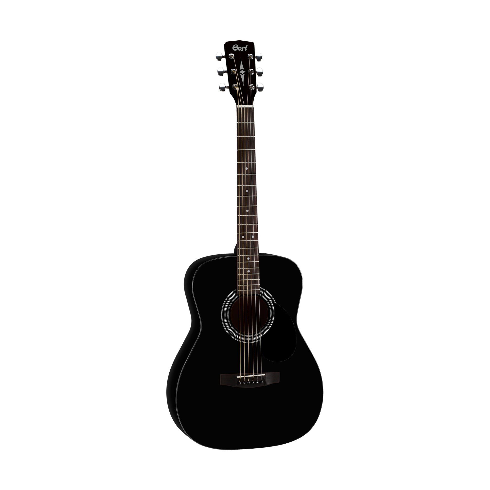 Cort AF510-BKS Acoustic Guitar w/Bag, Black Satin