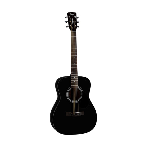 Cort AF510-BKS Acoustic Guitar w/Bag, Black Satin