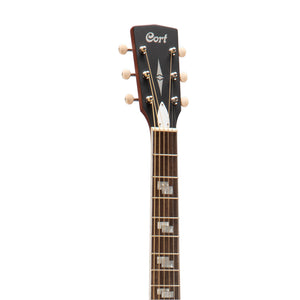 Cort CJ-Retro Jumbo Acoustic Guitar w/Gig Bag, Vintage Black Matt