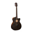 Cort Core-OC Spruce Acoustic Guitar w/Deluxe Soft Case, Open Pore Trans Black