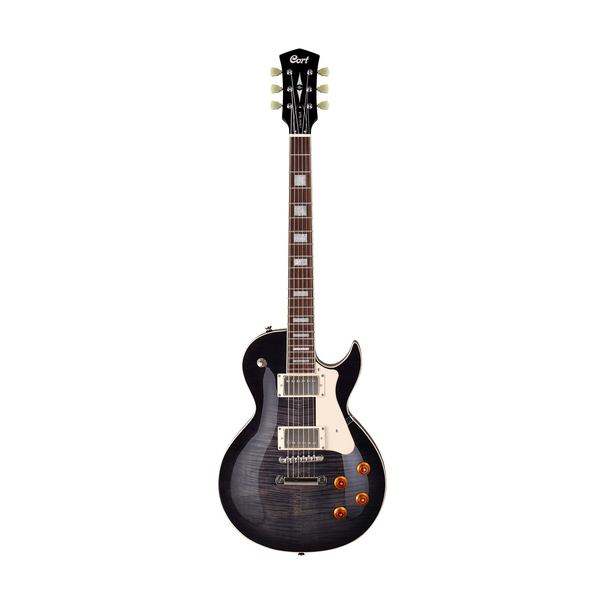 Cort CR250-TBK Electric Guitar, Trans Black