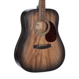 Cort Earth 60M Acoustic Guitar w/Bag, Open Pore Trans Black