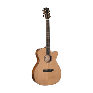 Cort Flow-OC Acoustic Guitar w/Case, Natural Satin