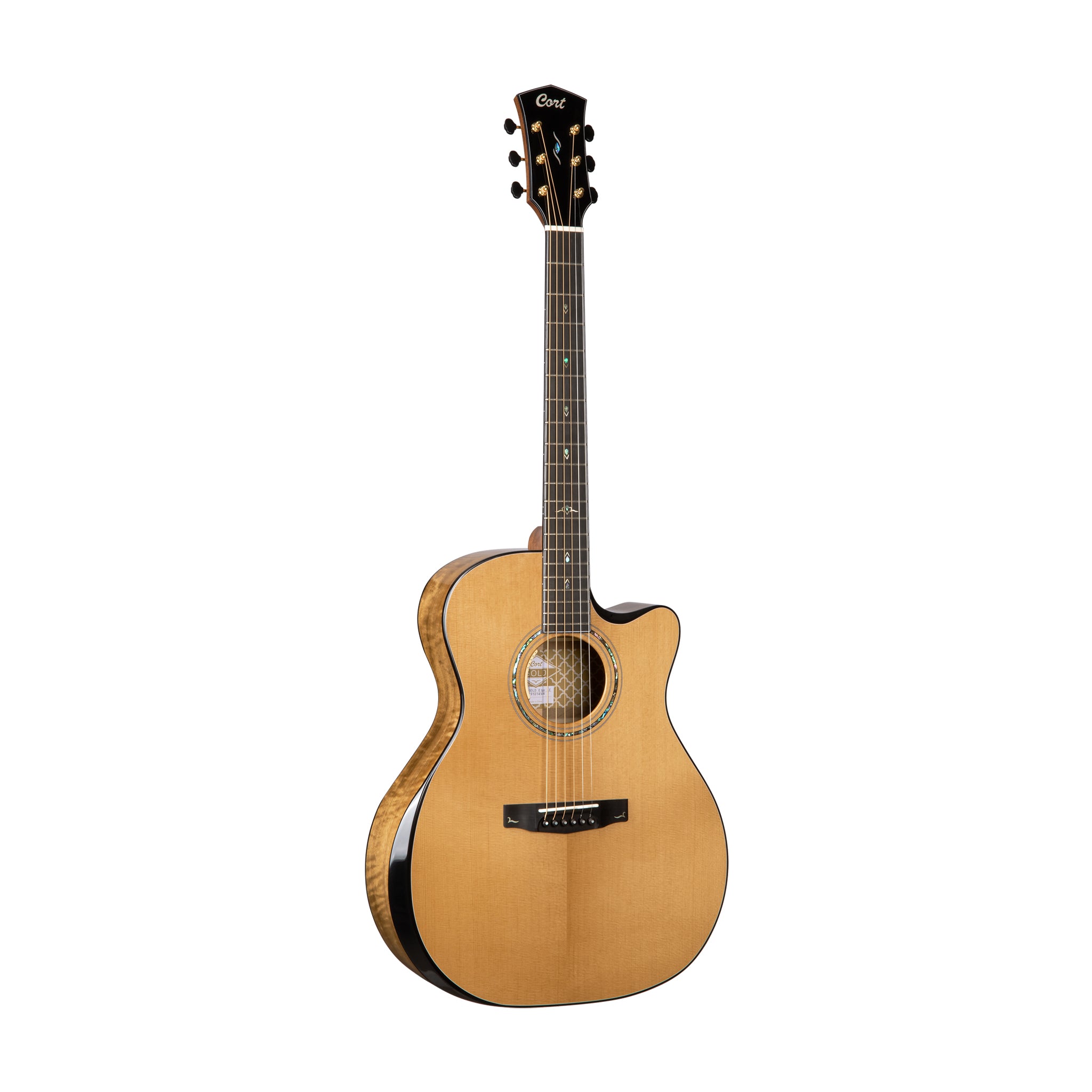 Cort GOLD-EDGE-NAT Acoustic Guitar w/Case, Natural