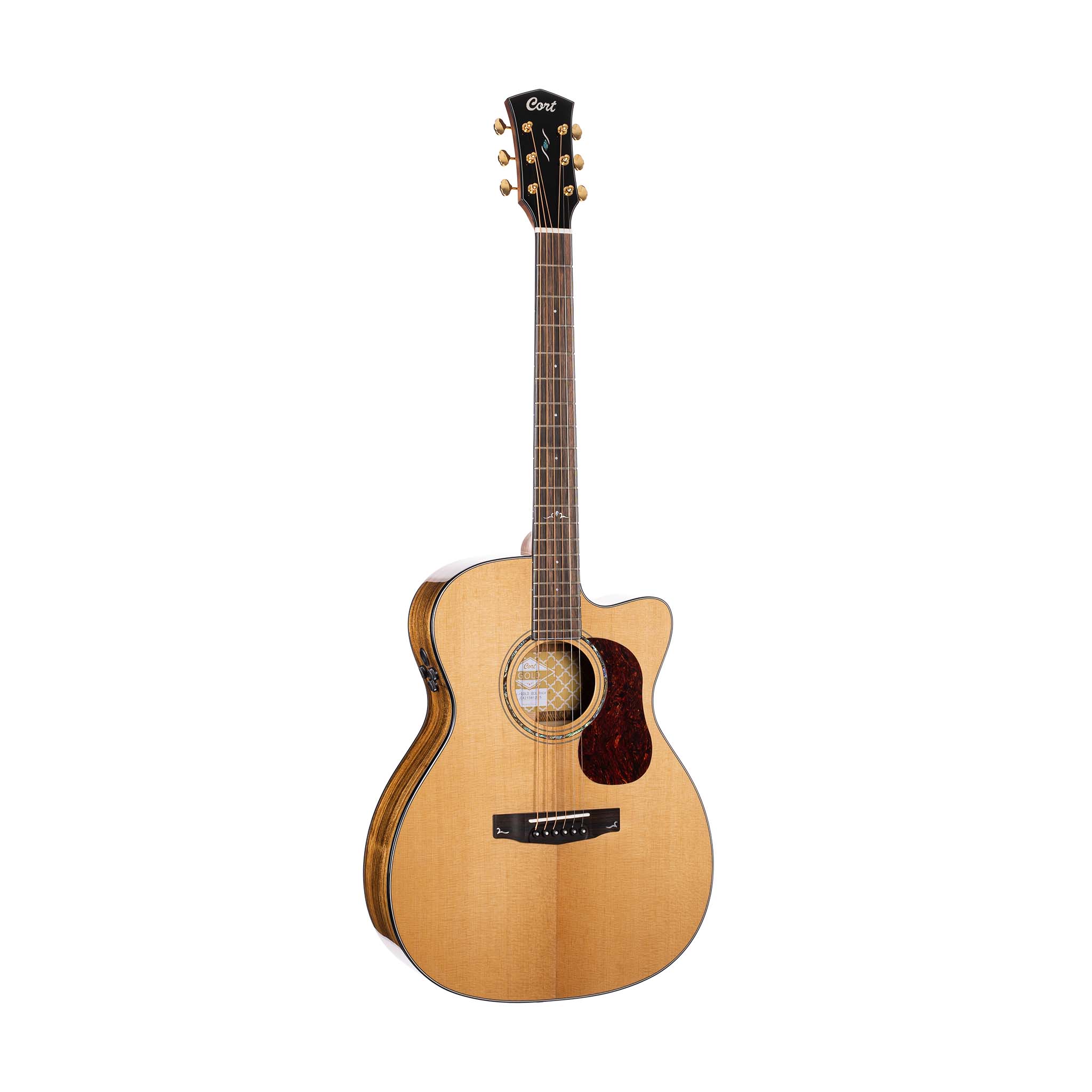 Cort Gold-OC6-BOCOTE-NAT Acoustic Guitar W/Case, Natural