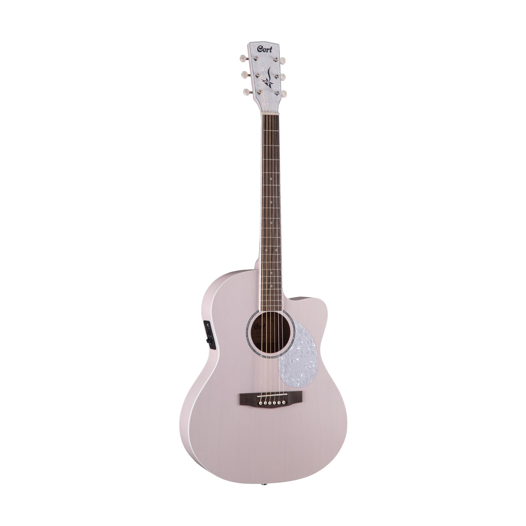 Cort Jade-PPOP Classic Acoustic Guitar w/Bag, Pastel Pink Open Pore