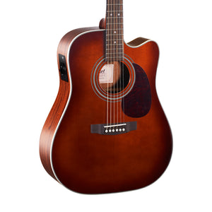 Cort MR500E-BR Acoustic Guitar, Brown Burst