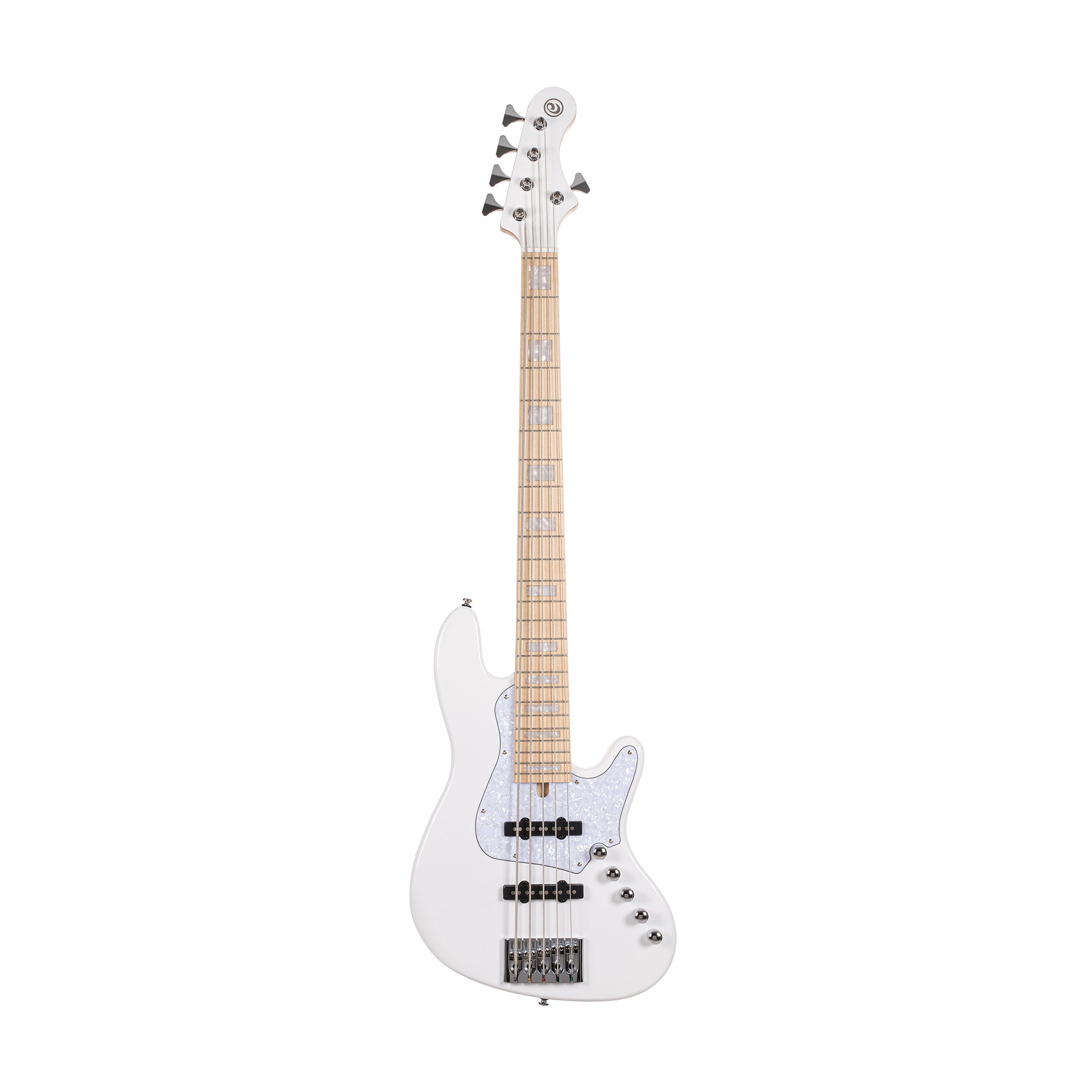 Cort NJS5-WHT Rob Elrick Signature Bass Guitar w/Case, White