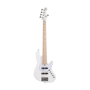 Cort NJS5-WHT Rob Elrick Signature Bass Guitar w/Case, White