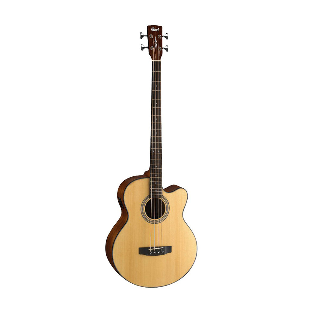 Cort SJB5F 4-String Acoustic Bass Guitar, Natural Satin – Swee Lee