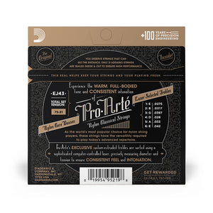 D'Addario EJ43 Pro-Arte Nylon Classical Guitar Strings, Light Tension