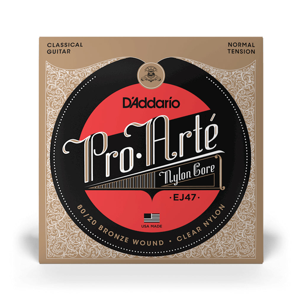 D'Addario EJ47 80/20 Bronze Pro-Arte Nylon Classical Guitar Strings, Normal Tension
