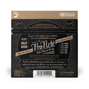 D'Addario EJ47 80/20 Bronze Pro-Arte Nylon Classical Guitar Strings, Normal Tension