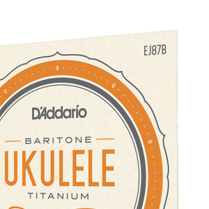 D'Addario EJ87B Titanium Ukulele Strings, Baritone