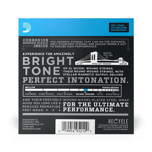 D'Addario EXL115-10P Propack Nickel Wound Electric Guitar Strings, Blues/Jazz, 10 Sets