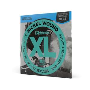 D'Addario EXL158 Light XL Nickel Wound Electric Strings, 013-062 Light Baritone