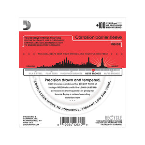 D'Addario EZ930 85/15 Bronze Acoustic Guitar Strings, Medium, 13-56