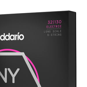 D'Addario NYXL32130 6-String Nickel Wound Bass Guitar Strings, Long Scale, Regular Light, 32-130