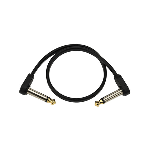 D'Addario PW-FPRR-01 Right Angle to Right Angle Flat Patch Cable, 1 Foot