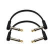 D'Addario PW-FPRR-204 Right Angle to Right Angle Flat Patch Cable, 4-Inch, Twin-Pack
