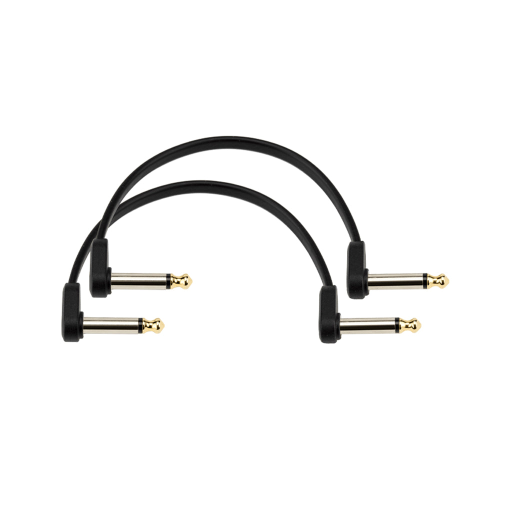D'Addario PW-FPRR-206OS Offset Right Angle to Right Angle Flat Patch Cable, 6-Inch, Twin-Pack