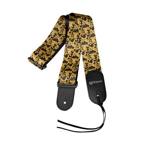DiMarzio DD3150 Steve Vai UtoPIA Guitar Strap, Black/Gold