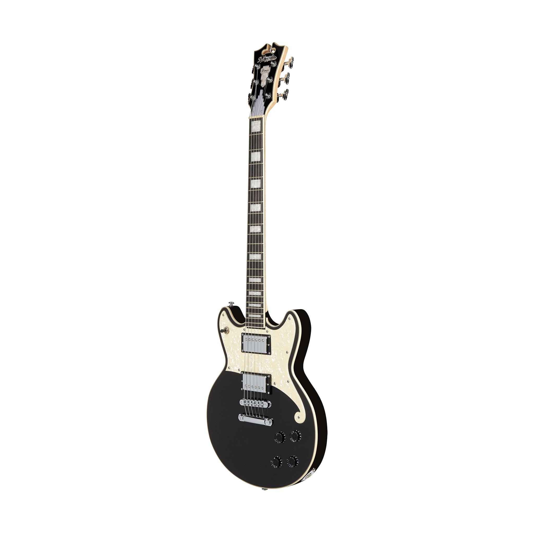 D'Angelico Premier Brighton Electric Guitar, Black Flake – Swee