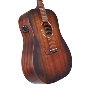 D'Angelico Premier Lexington LS Dreadnought Acoustic Guitar, Aged Mahogany