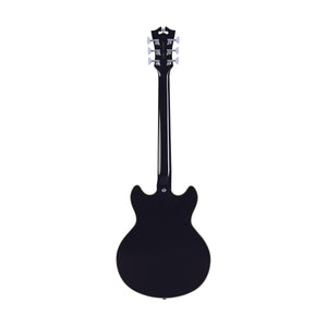 D'Angelico Premier Mini DC Semi-Hollow Electric Guitar, Black Flake