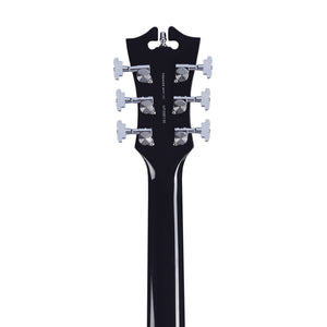 D'Angelico Premier Mini DC Semi-Hollow Electric Guitar, Black Flake