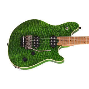 EVH Wolfgang WG Standard QM Electric Guitar, Baked Maple FB, Transparent Green