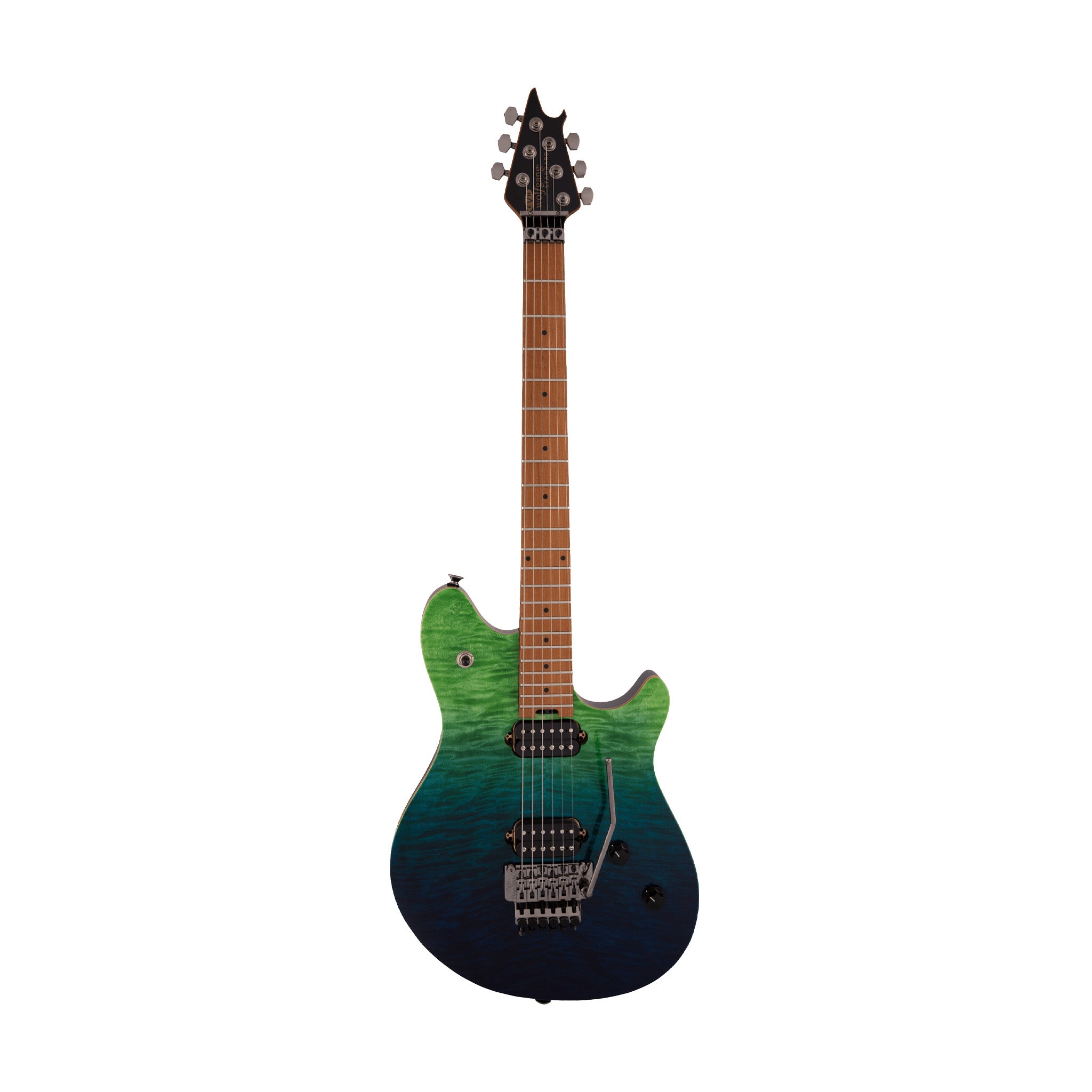 EVH Wolfgang WG Standard QM Electric Guitar, Baked Maple FB, Tahiti Night