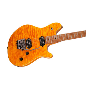 EVH Wolfgang WG Standard QM Electric Guitar, Baked Maple FB, Transparent Amber