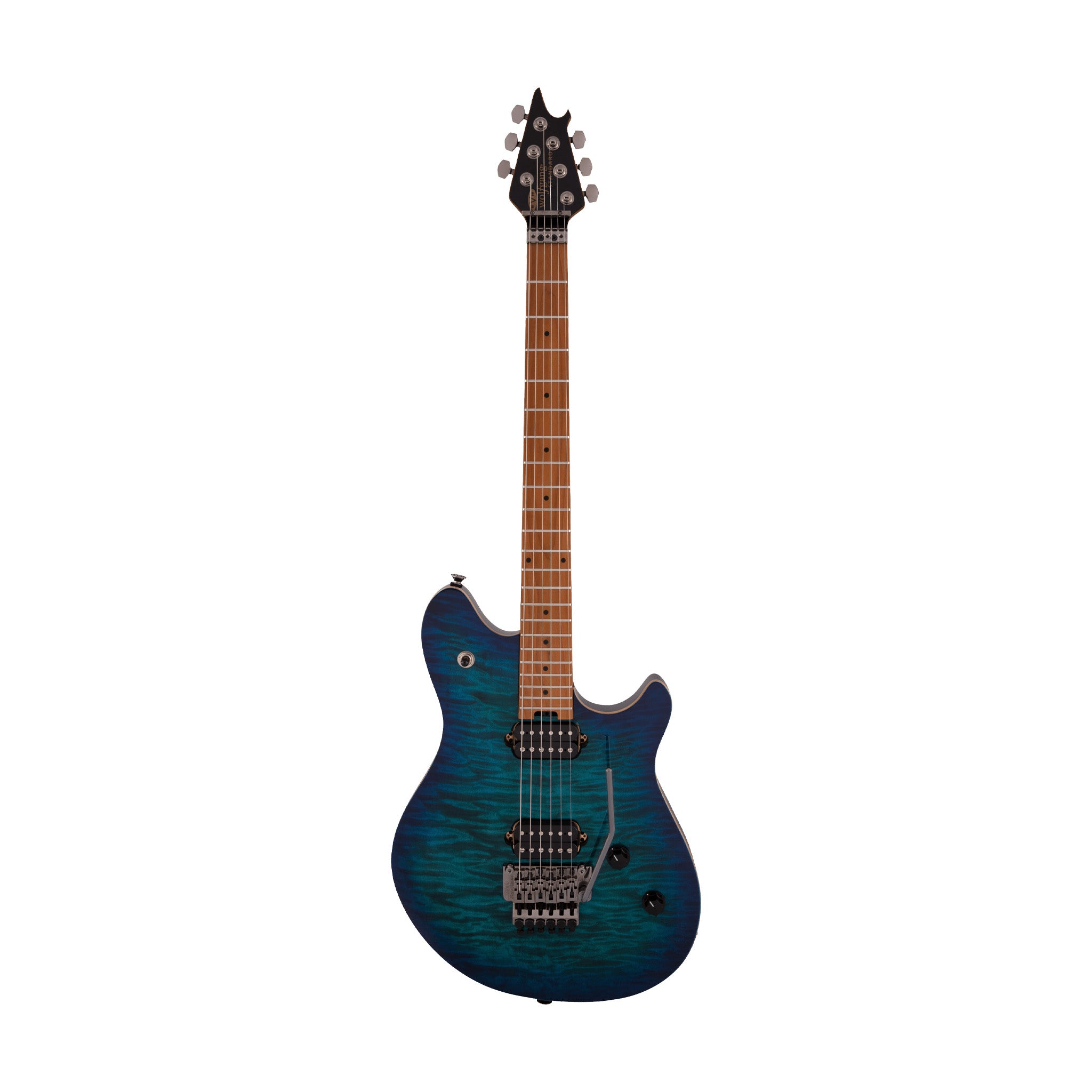 EVH Wolfgang WG Standard QM Electric Guitar, Baked Maple FB, Chlorine Burst