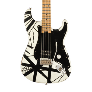 EVH Striped Series 78 Eruption Electric Guitar, Black/White