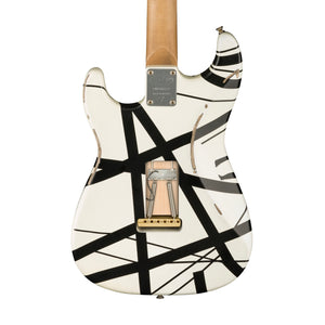 EVH Striped Series 78 Eruption Electric Guitar, Black/White