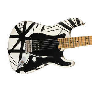 EVH Striped Series 78 Eruption Electric Guitar, Black/White