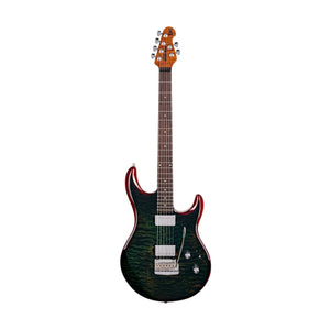 Ernie Ball Music Man Luke III HH Electric Guitar, RW FB, Luscious Green Quilt