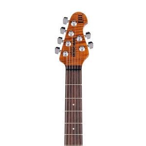 Ernie Ball Music Man Luke III HH Electric Guitar, RW FB, Luscious Green Quilt