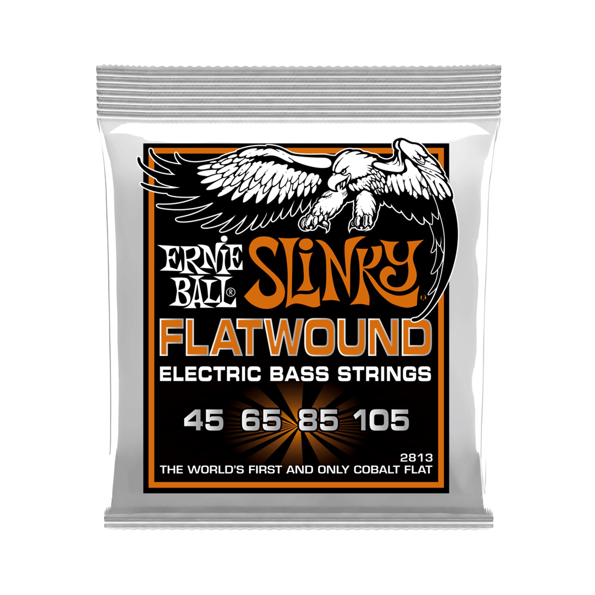 Ernie Ball Hybrid Slinky Flatwound Electric Bass Strings, 45-105