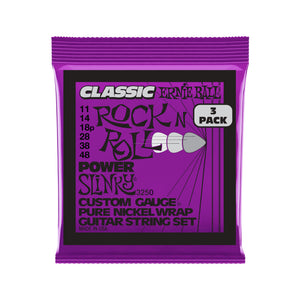 Ernie Ball Power Slinky Classic Rock N Roll Electric Guitar Strings, 11-48, 3-Pack