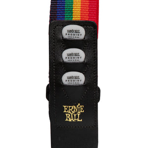 Ernie Ball Pickholder Guitar Strap, Rainbow