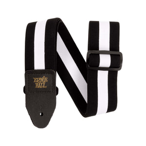 Ernie Ball Stretch Comfort Racer Guitar Strap, White