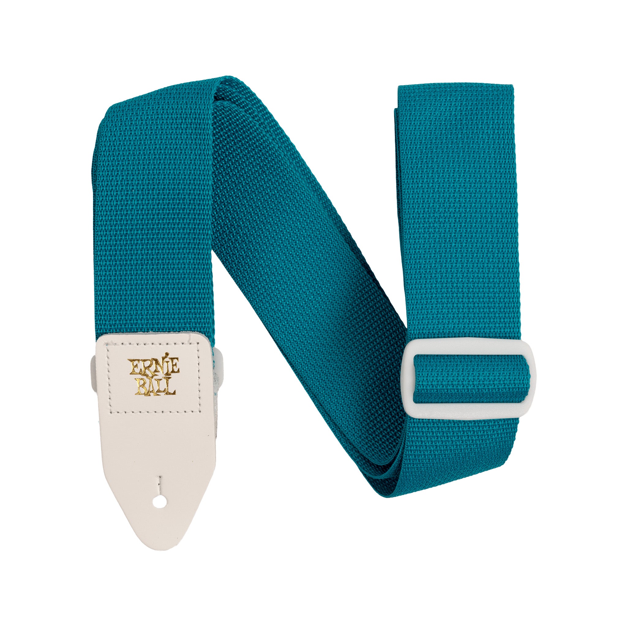 Ernie Ball Polypro Guitar Strap, Teal & White