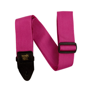 Ernie Ball Polypro Guitar Strap, Raspberry & Black